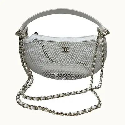 Bolsa Chanel Mini Round Mesh Blanca