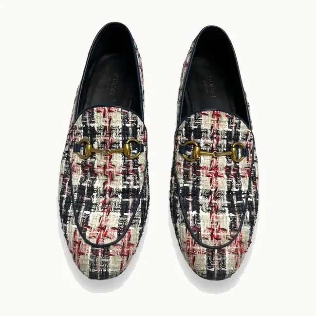 Gucci Horsebit 1955 Accent Tweed Loafers