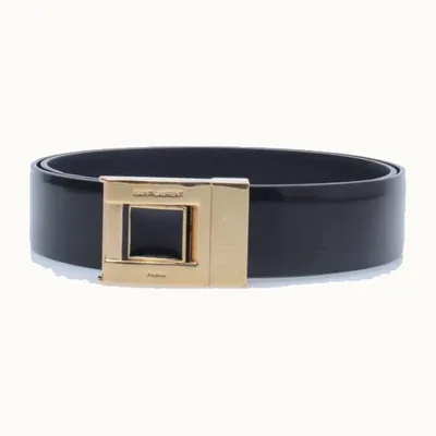 Saint Laurent Boucle 76 Belt Black, Size 75
