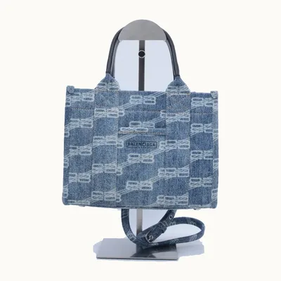 Bolsa Crossbody Balenciaga Hardware Small Denim Azul