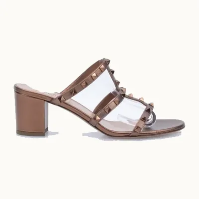 Valentino Rockstud 60.0 Sandals Bronze, Size 39