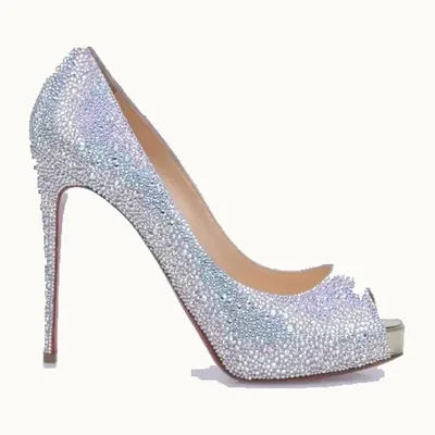 Christian Louboutin Very Riche 120 Heels Iridescent, Size 39.5