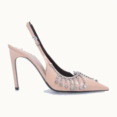Gucci Guinevere 105 Heels Nude, Size 38