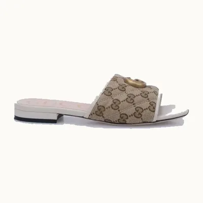 Gucci Marmont GG GG Canvas Sandals, Size 36.5