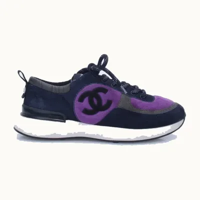 Zapatos Chanel CC Runners Morados, Talla 38