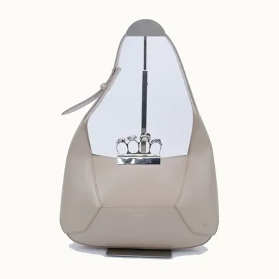 Bolsa Hobo Alexander McQueen Jewelled Nude