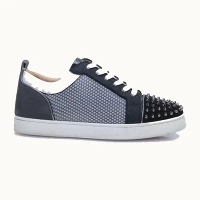Christian Louboutin Louis Junior Spikes Orlato Shoes Black, Size 43