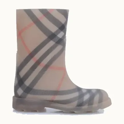 Botas Burberry Rubber Rain Check Kids, Talla 29