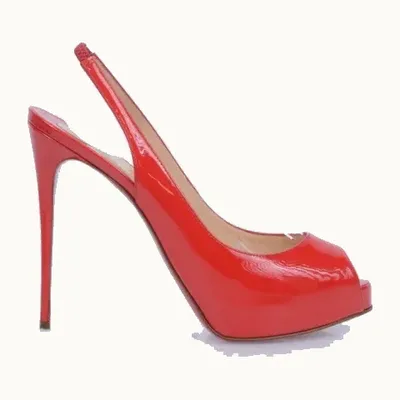 Christian Louboutin Private Number 120 Patent Shoes Pink, Size 39