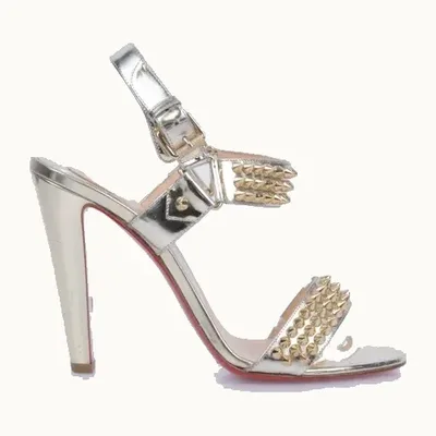 Christian Louboutin Bikee Bike 110 Shoes Gold, Size 40