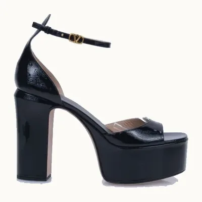 Valentino Tan-Go 155 Shoes Black, Size 40