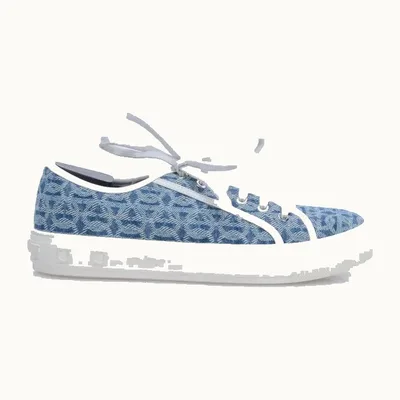 Salvatore Ferragamo Canvas Shoes Blue, Size 40