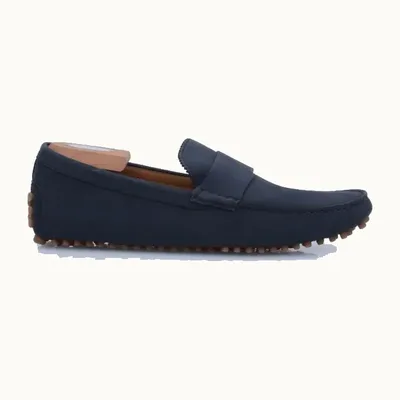Gucci Nubuck Loafers Blue, Size 43
