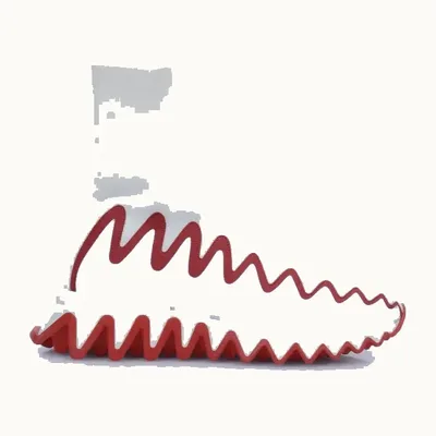 Christian Louboutin Sharky Sock Shoes White, Size 37