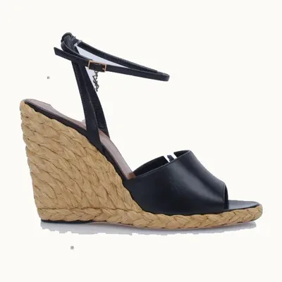 Saint Laurent Paloma Espadrilles Black, Size 40