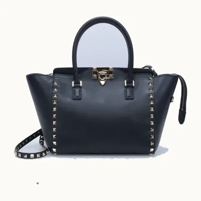 Bolsa Top Handle Valentino Rockstud Small Negra