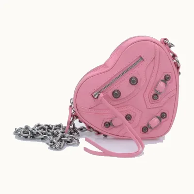 Bolsa Balenciaga Le Cagole Heart Mini Rosa