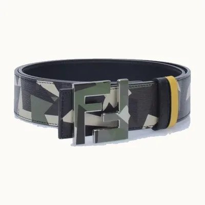 Fendi Ff Camou Reversible Green, Size 95