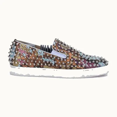 Christian Louboutin Roller Boat Print Shoes, Size 42