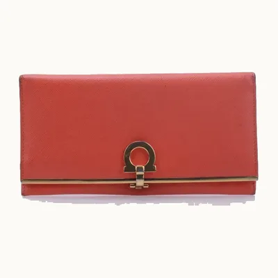 Cartera Salvatore Ferragamo Gancini Continental Naranja
