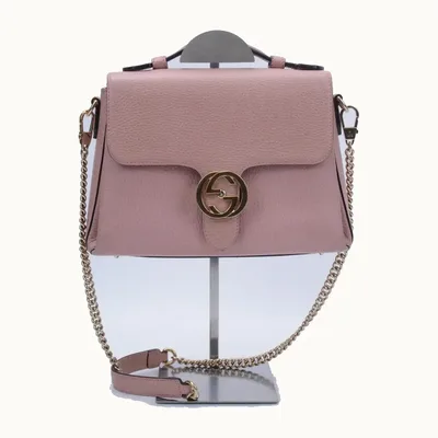 Bolsa Top Handle Gucci Dollar Interlocking Rosa