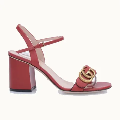 Gucci Marmont GG 85 Shoes Red, Size 37