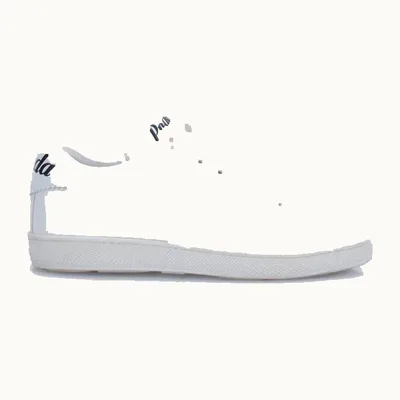 Prada Signature Logo 37 Shoes White, Size 4