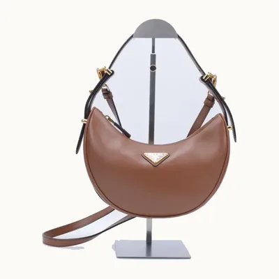 Bolsa de Hombro Prada Arqué Mini Camel