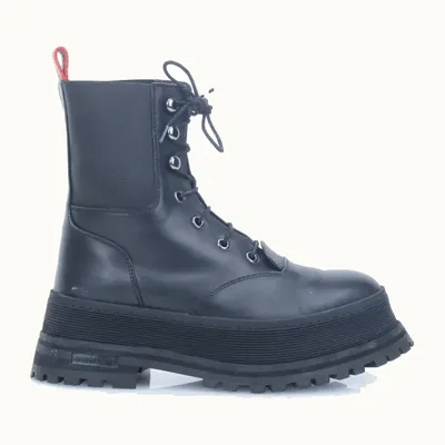 Botas Chelsea Burberry Lace Up Negras, Talla 37.5