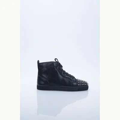 Christian Louboutin Lou Spikes Shoes Black, Size 39