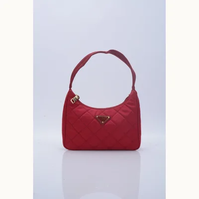 Prada Re-Edition 2000 Re-Nylon Mini Quilted Handbag Red