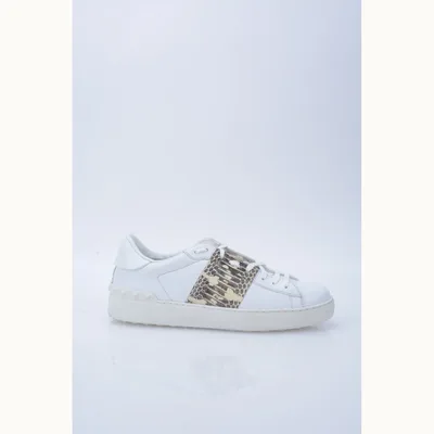 Zapatos Valentino Open Snakeskin Blancos, Talla 39