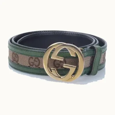 Cinturón Gucci Interlocking GG Supreme Verde