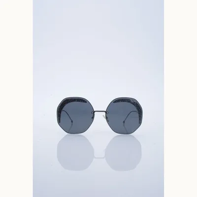 Fendi Rimless Glitter Corner Sunglasses Black