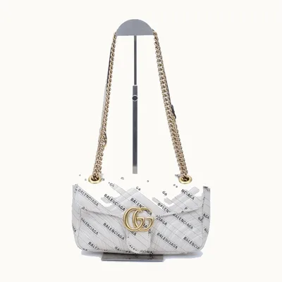 Bolsa Crossbody Balenciaga Gucci GG Marmont Small Beige
