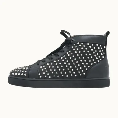 Christian Louboutin Louis Spikes High Sneakers, Size 44