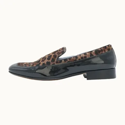 Mocasines Jimmy Choo Animal Print, Talla 44, Muy bueno