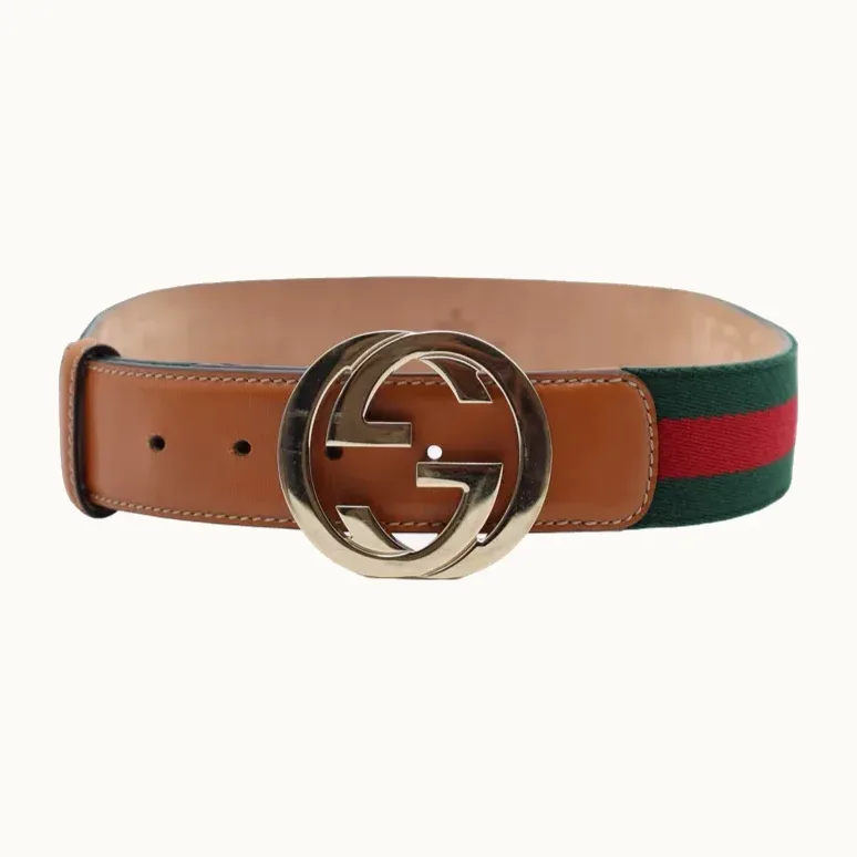 Cinturón Gucci Canvas Interlocking