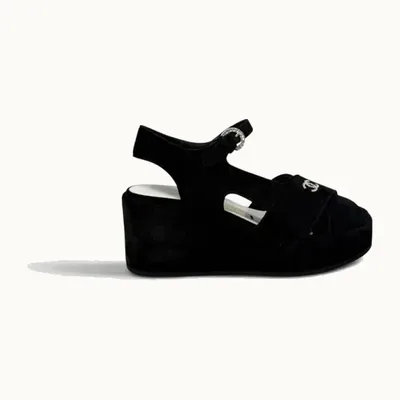 Chanel Platform Sandals, Size 37