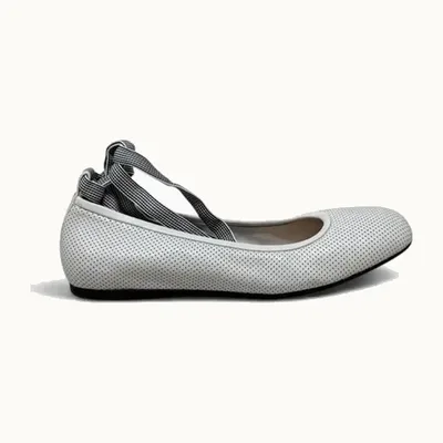 Dior Lace Up Ballet Flats, Size 37
