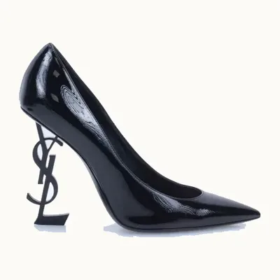 Zapatillas Saint Laurent Opyum 110.0 Patent Matte Negras, Talla 40