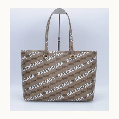 Bolsa Shopper Balenciaga Signature Café