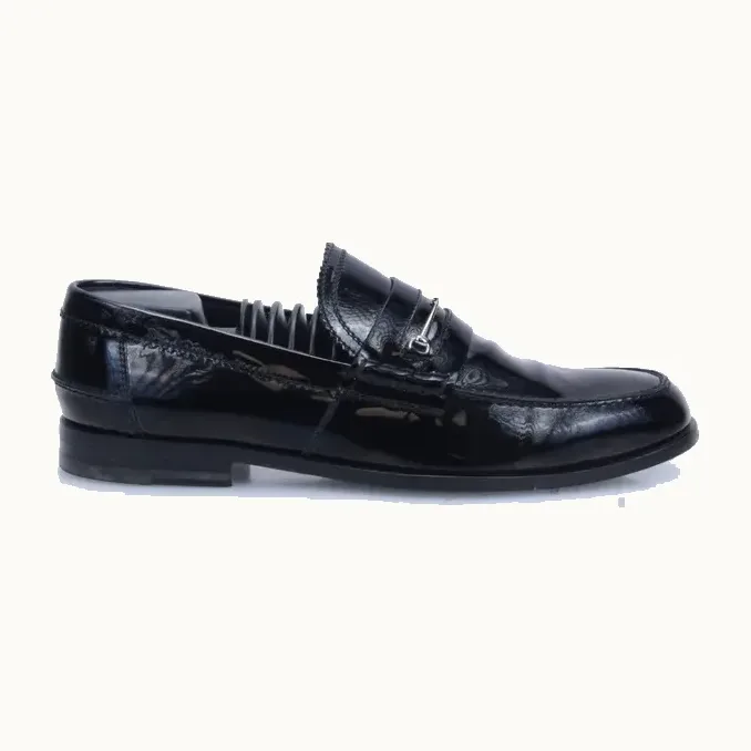 Gucci Horsebit 1955 Patent Loafers Black, Size 43