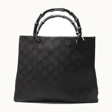 Bolsa Tote Gucci Bamboo Canvas