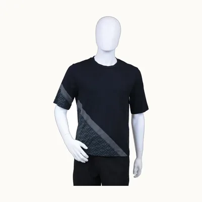 Camisa Fendi Diagonal Negra, Talla S