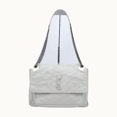 Bolsa de Hombro Saint Laurent Niki Large Beige