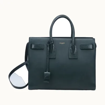 Bolsa de Mano Saint Laurent Jour Small Snakeskin Verde