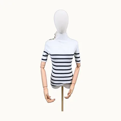 Suéter Dior Striped Knit Blanco, Talla XS