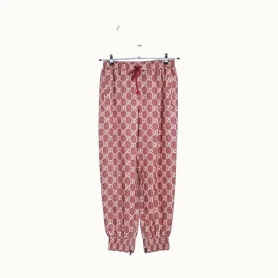Pantalón Gucci GG Silk Vino, Talla S