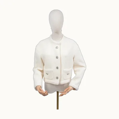 Gucci Tweed Buttons Beige, Talla M